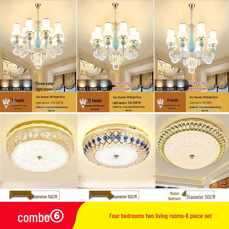 New 2024 European Crystal Chandelier for Living Room and Master Bedroom Luxury Lighting.