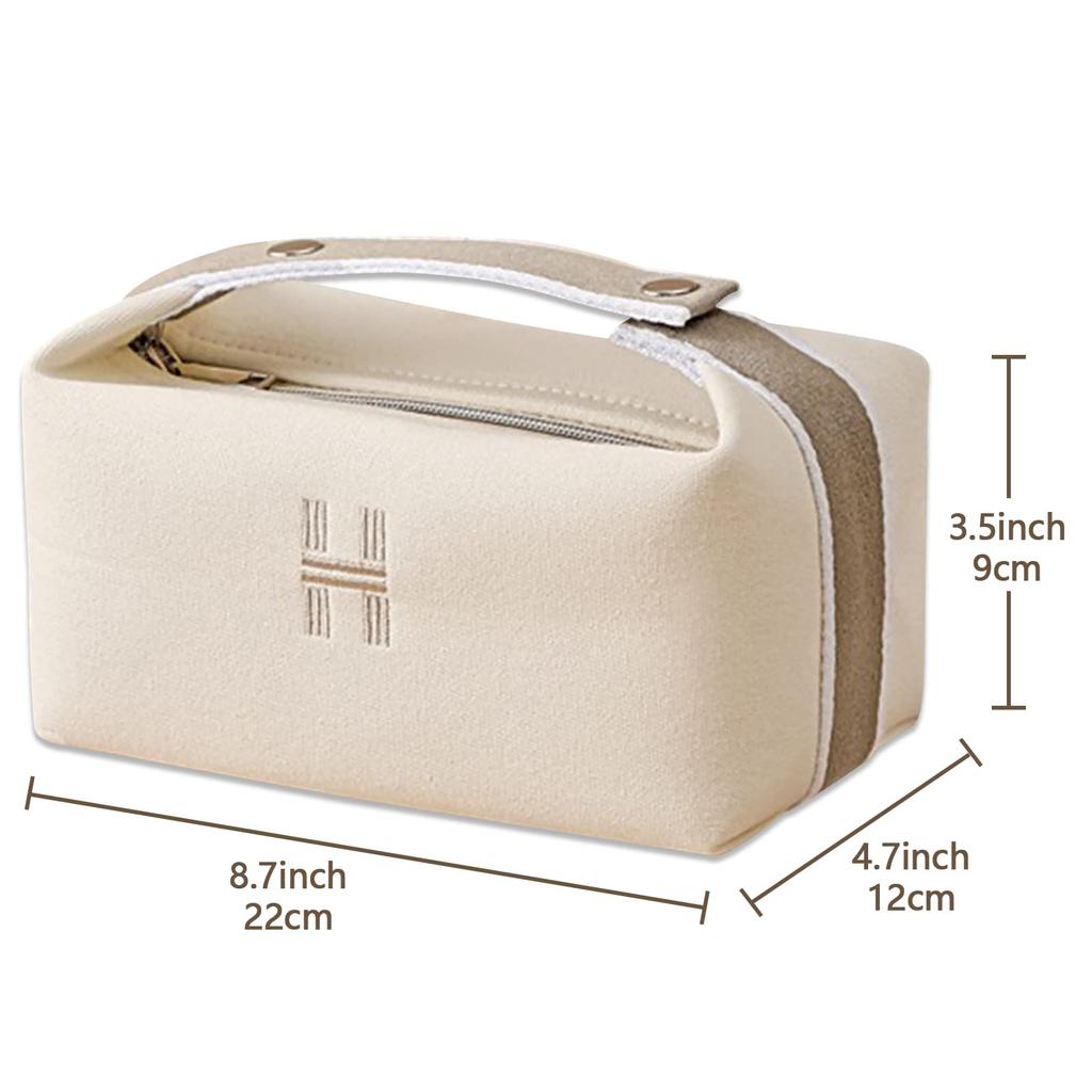 Lizbin Makeup Travel Toiletry Small Cosmetic Portable Travel Makeup Bag with Fashion Canvas Makeup Organizer Unisex Bag, Bag, Bag, Handle, Bag,