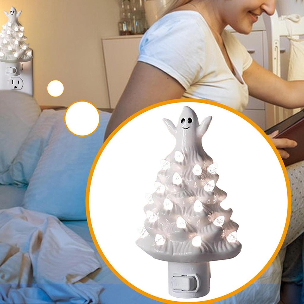 Ghost Plug In Night Light Halloween Night Light Plug In Decoration Nightlight For Kids Bedroom Home Kitchen Living Room Entrance