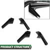 GRAND ORANGE RV Rain Gutter Spouts Long Version Left and Right 3 1/2" Long 4pcs Black Gutter Spout