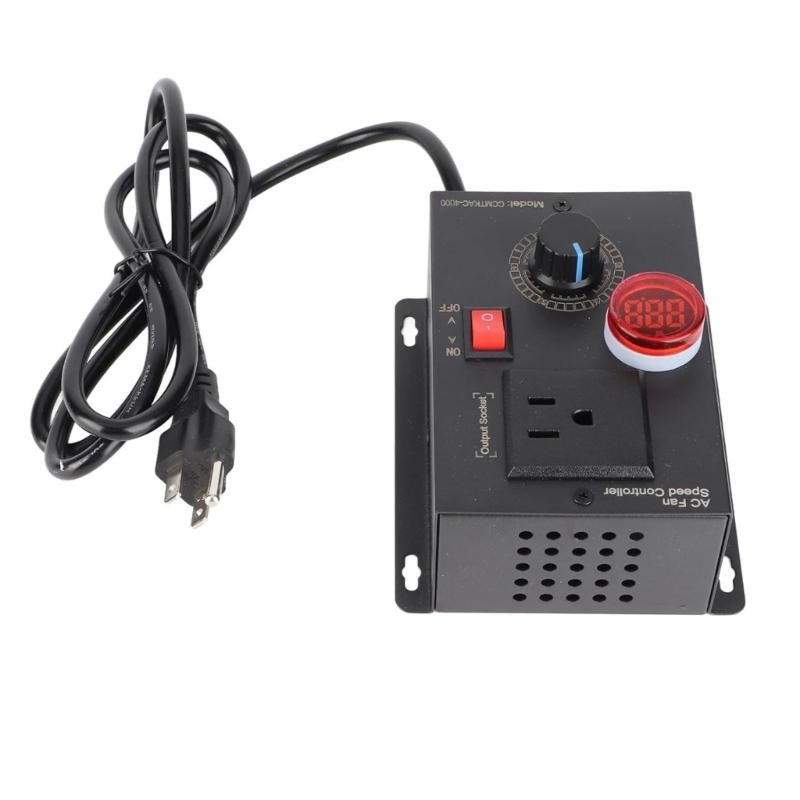 

Stepless Electronic Fan Speed Controller 0~220V Compacts Variable Voltages Controller Electronic Voltages Regulator 1