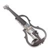 Electric Violin 4 4 Full Size Silent Carbon Fibre with Maple Fittings White Letters Pattern Beginners Practice Playing