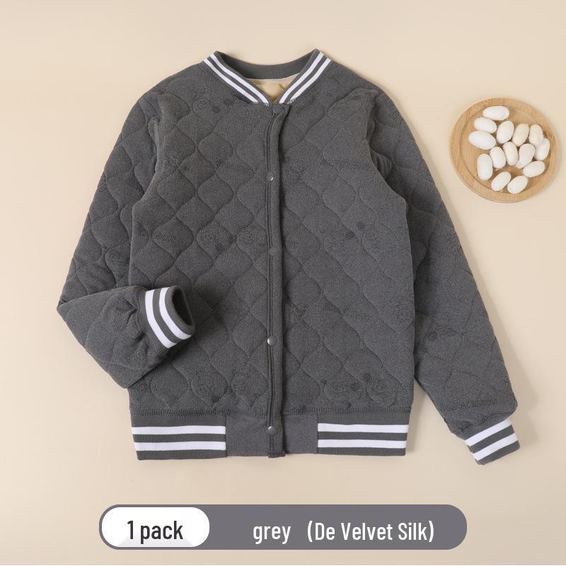 Winter-Schuluniform für Kinder: Warme gesteppte Baumwolljacke für Jungen (Sekundarstufe I und II) - Hauskleidung Top
