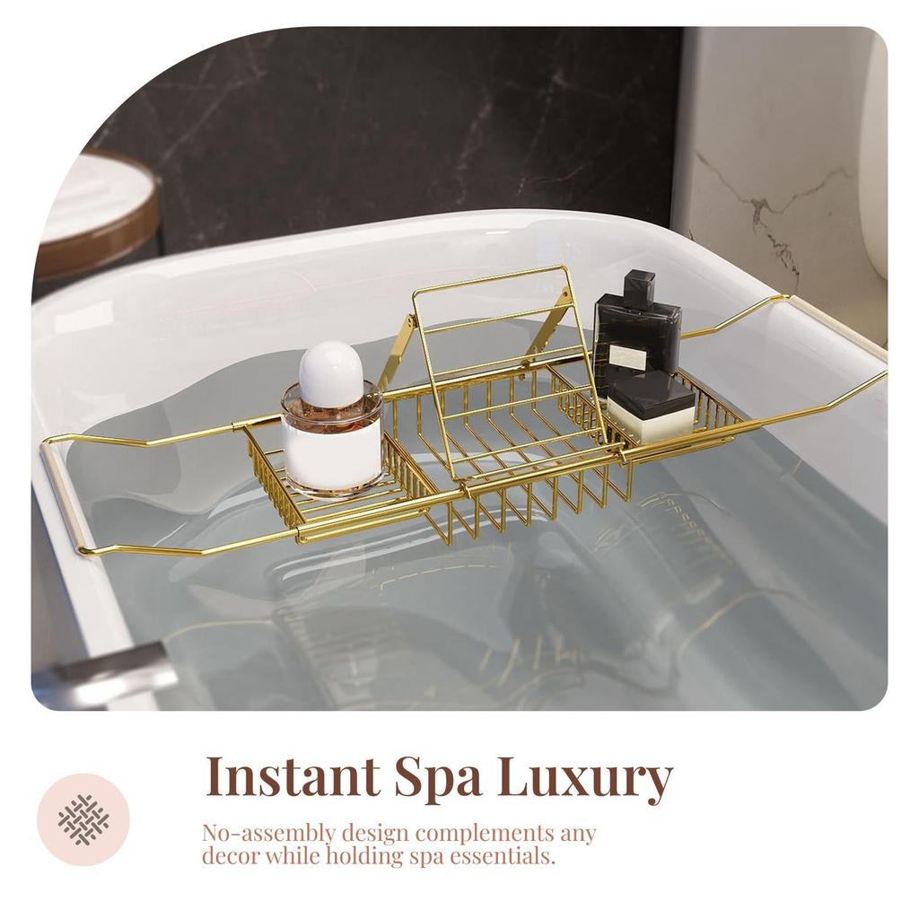 Bath Tub Table Board Wire Bathing Rack for Tablet Soap Shampoo