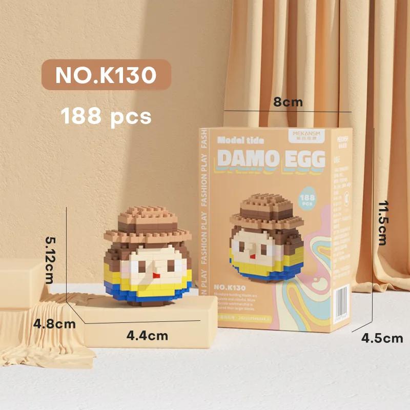 Stitch LinaBell Hello Kitty Sanrio Construction Blocks Damo Egg Cartoon Figrues Bricks Children's Assembly Playthings Model Present