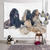 Afghan Hound Cat Tapestry Cute Animal Wall Art Decoration Tapestry Kids Room Decor Living Room Bedroom Dorm Room Home Decor
