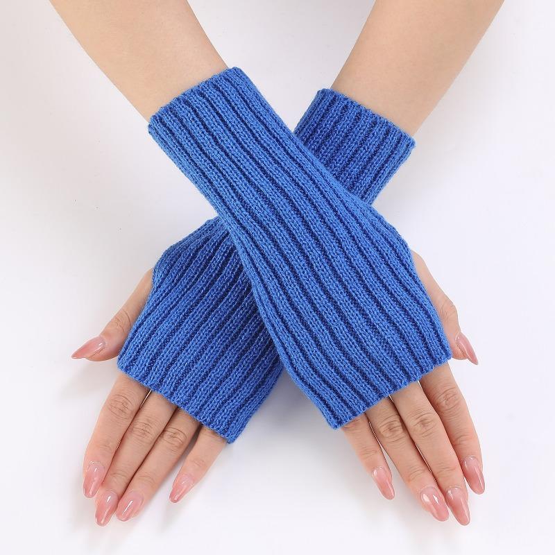 Botvotee Y2k Accessories Sleeves for Women Arm Warmers Winter Knit Fingerless Gloves Warm Free Shipping Half Finger Arm Guard