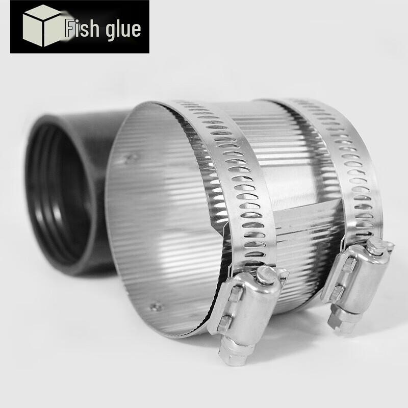 Stainless Steel Pipe Clamp with Rubber Ring One Piece Pack