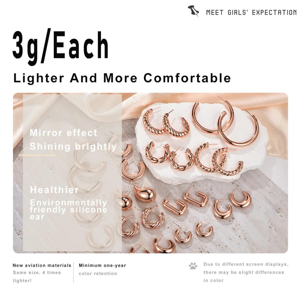 European & American C-Shaped Earrings: Fashionable 18K Gold-Plated, Color-Preserving, Geometric Ear Cuffs, Praised in Aviation Material.