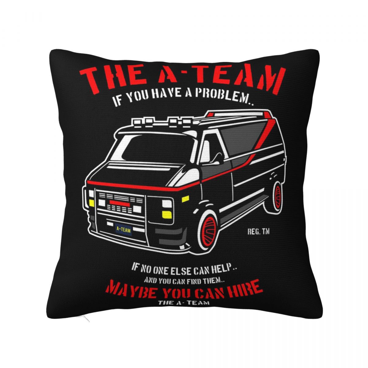 

The A Team Pillowcase Polyester Cushion Comfort Throw Pillow Sofa Decorative Cushions Used for Home Bedroom Living Room 22x22Inch