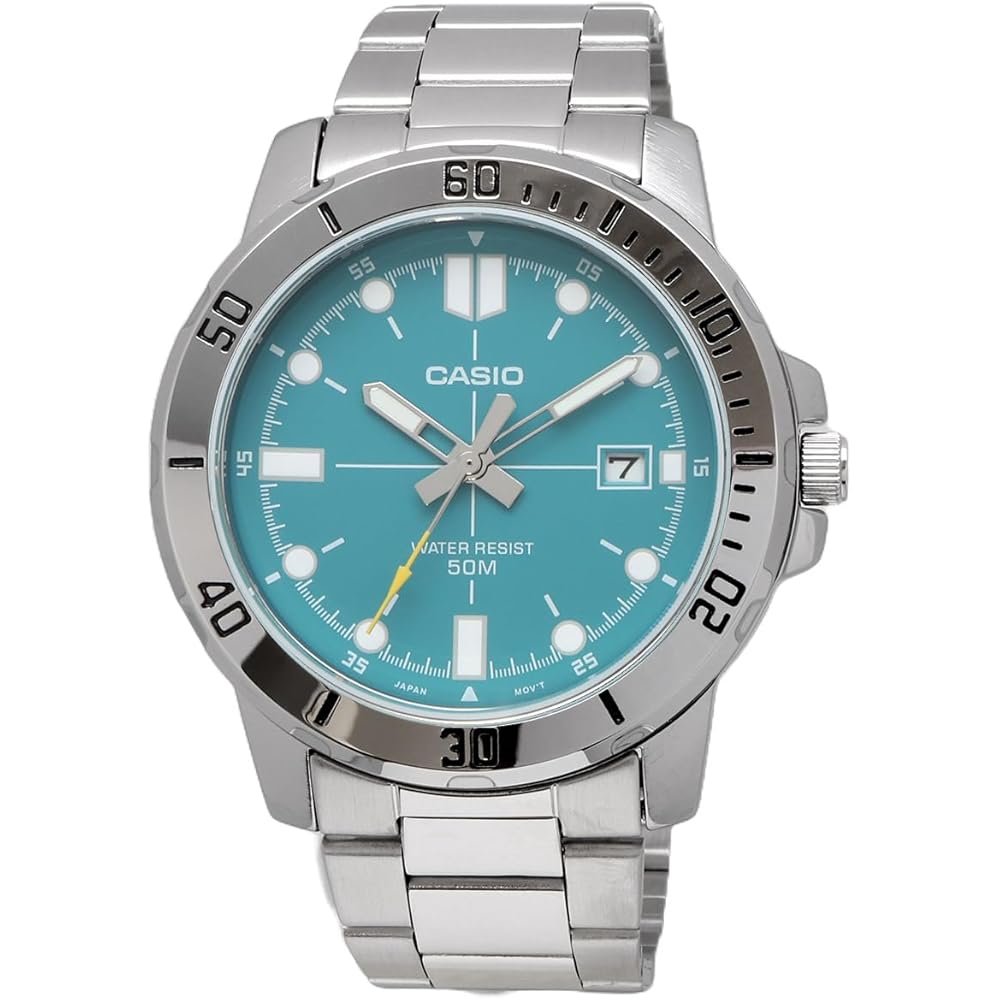 Casio Standard Analog Quartz Men's Watch MTP-VD01D-3E2V Metal Band Blue Green Overseas Model