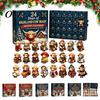Holiday Countdown Decorations 24 Days of 3D Highland Cow Christmas Advent Calendar, Cute Farm Gift for Boys Girls Cattle Calendar with Mini Figurines