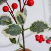 Christmas Simulation Red Fruit Branch Holly Fruit, Rich Fruit Daoxiang Red Fruit Auspicious Fruit Living Room Hotel Decoration