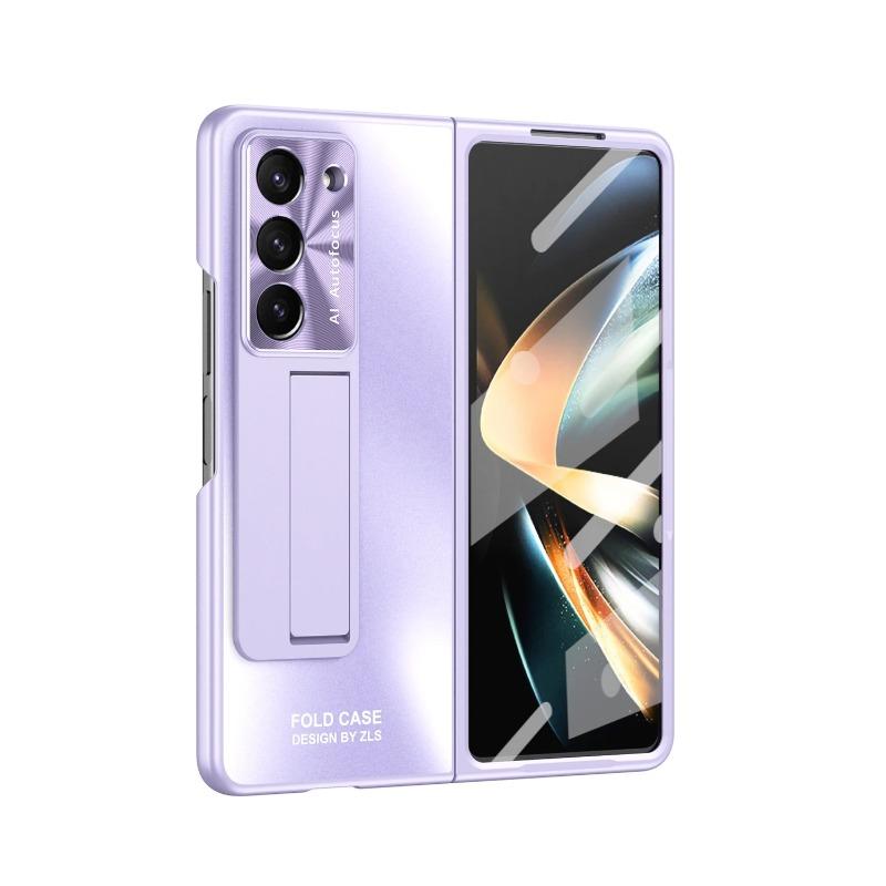 Mattierte Kunststoffhülle Slim Stifthalter Ständer Schutzfolienabdeckung für Samsung Galaxy Fold 6 5 4 3 Ständerhülle mit Halter