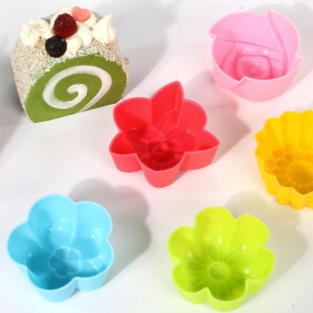 

Reusable Flower Silicone Cake Mold Heat Resistant Baking Tool Cute Ice Mould 8