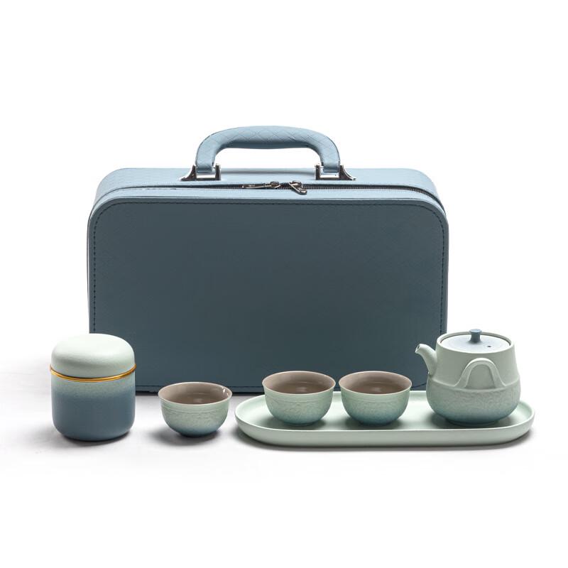 

Qing Lu Qian Li Jiang Shan Ceramic Travel Tea Set