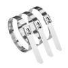 7.9 Width 100-1000mm Stainless Steel Metal Cable Ties 100PCS Wires Self-Lock Zip-Exhaust Multifunctional Locking Cable Tie