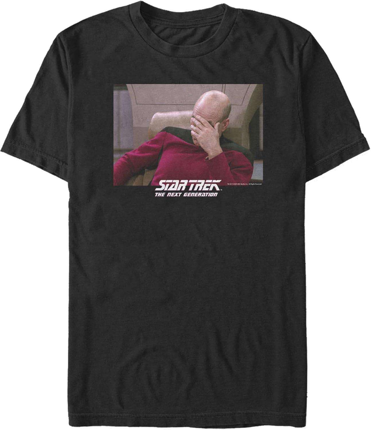 

Men s Star Trek_ The Next Generation Captain Picard Palm to Face Meme T-Shirt XXXXXL чорний