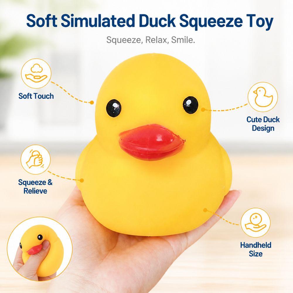 Soft Texture Giant Duck Pinch Toy TPR Stress Relief Fidget Toy Duck Squeeze Fidget Toy Kids Adults