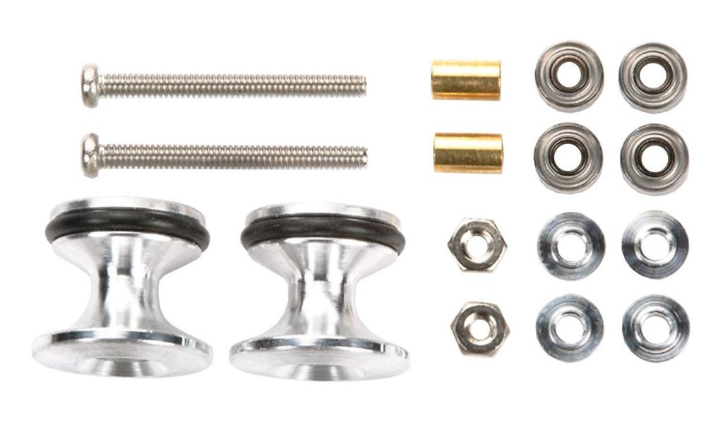 Tamiya Upgrade Parts Series 418 Aluminum Roller Set with Rubber Rings No. GP.418 Two-Stage (13-12mm)
