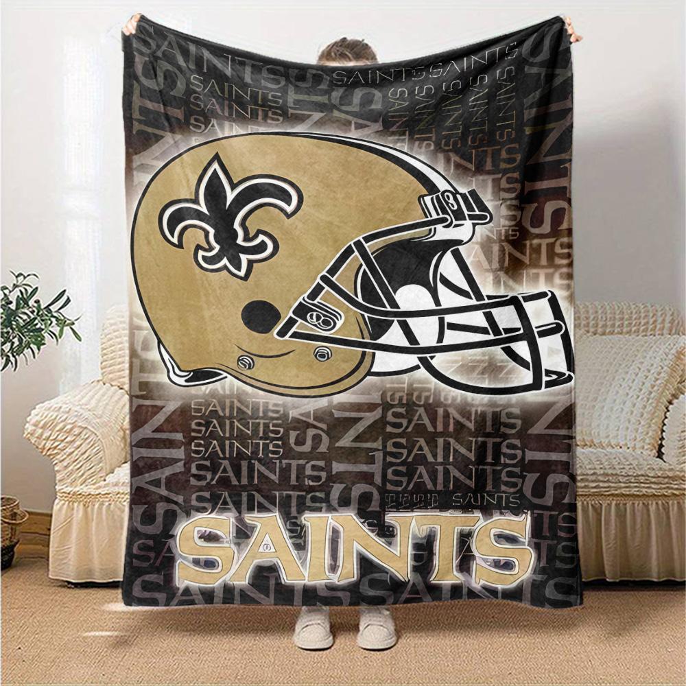 1pc Blanket - New Orleans Saints logo Print Design,Lightweight Blanket for Sofa,Bed- Soft &Warm,Gift for All Seasons