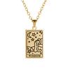 Cazador Tarot Cards Necklace The Star World Fortune SUN Moon Tarot Neck Chain Stainless Steel Vintage Punk Jewelry for Women Men