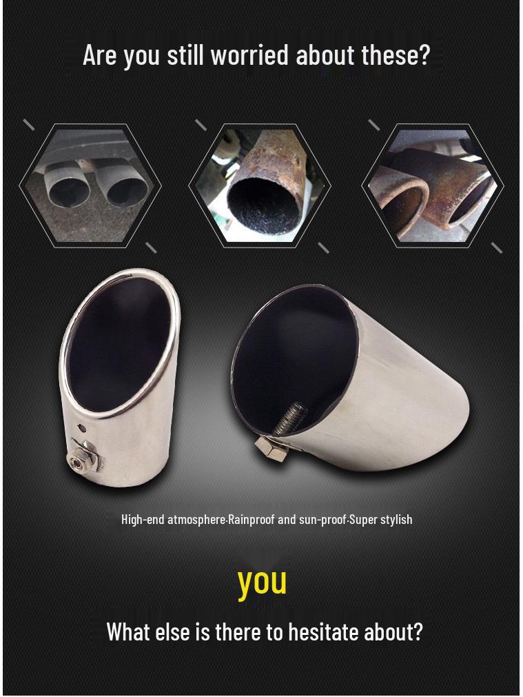 Stainless Steel Exhaust Tailpipe for Octavia 1.6 Jinbei