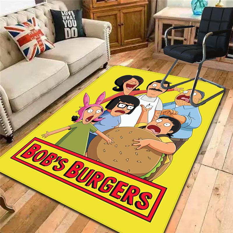 Bob's Burgers Rug Floor Mat for Living Room or Bedroom Soft and Comfortable Carpet a Gift for Birthday and Holiday.