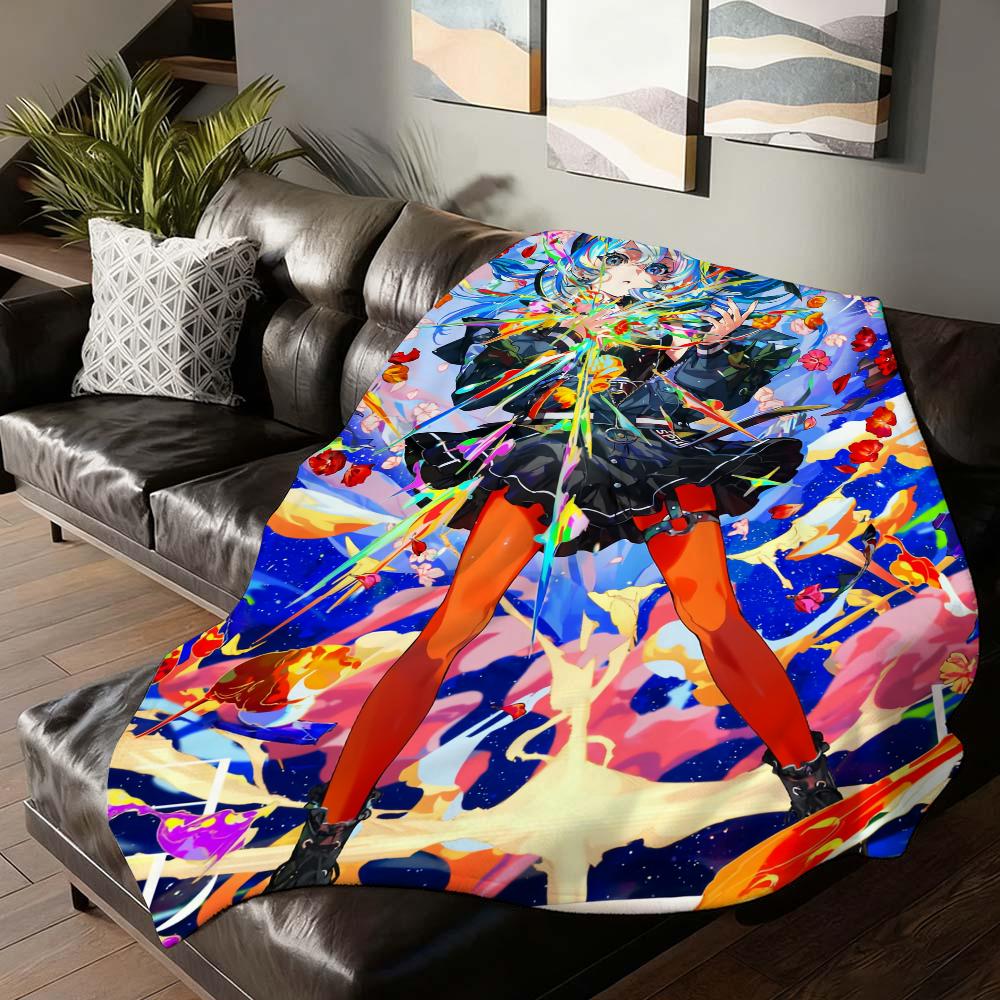 J-Pop Singer Hoshimachi Suisei Blanket Soft and Skin Friendly For Couch Bed Napping Bedspread All Seasons Comforter