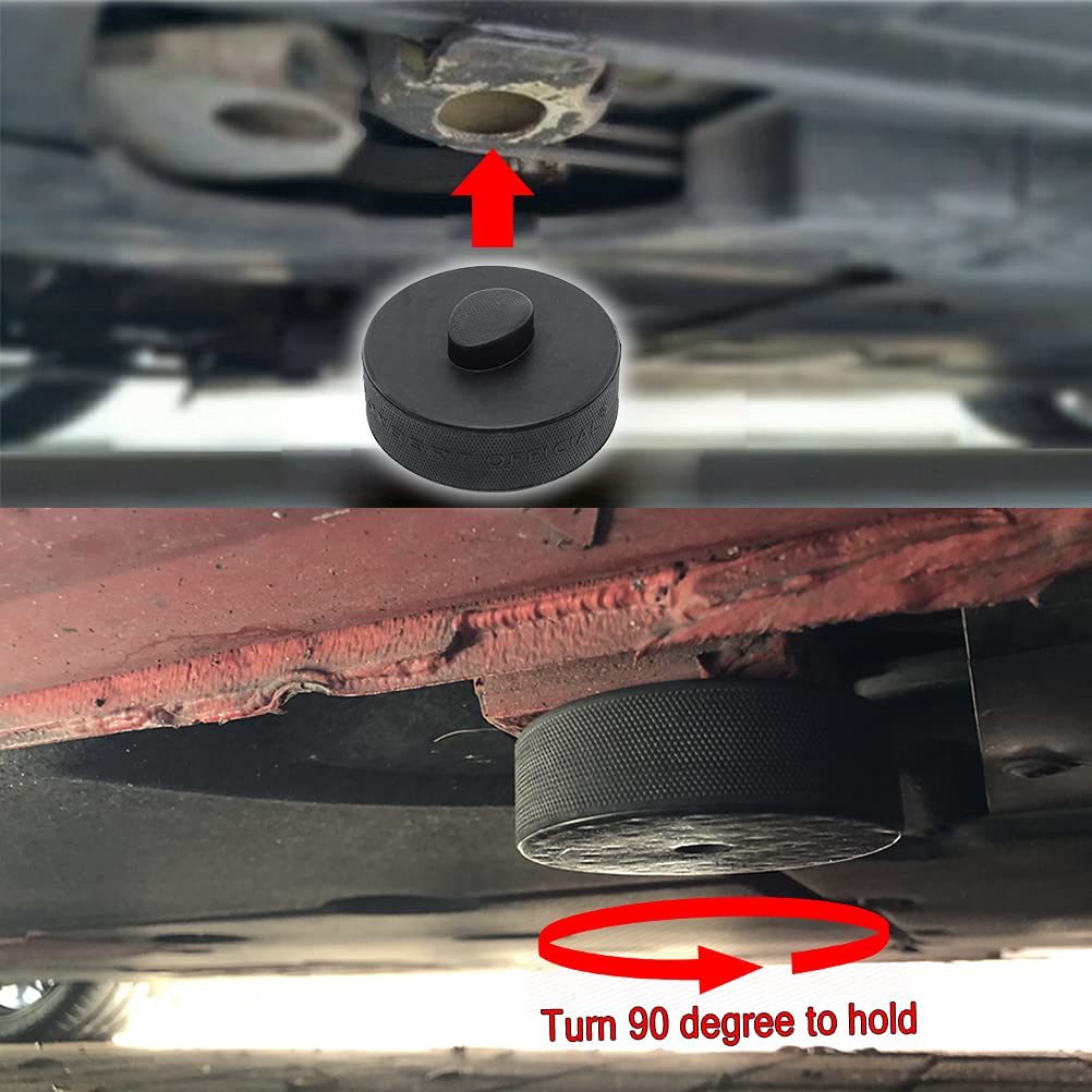 AUTOXBERT Rubber Jack Pad Support Point Adapter Jack Trolley Car Removal Repair Tool for