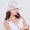 Hut Damen Frühling und Sommer Organza kühler Hut farbwechselnd gestapelte Blume Netzhut Europäischer und Amerikanischer Stil Zylinder Strand Sonnenhut