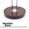 Stainless Steel Paper Towel Stand Wooden Base One-Handed Tear Paper Towel Rack Durable Non-Slip Wood Paper Towel Holder Kitchen