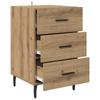 Artisan Oak Nightstand 40 x 40 x 66 cm Engineered Wood