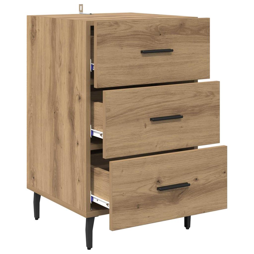Artisan Oak Nightstand 40 x 40 x 66 cm Engineered Wood