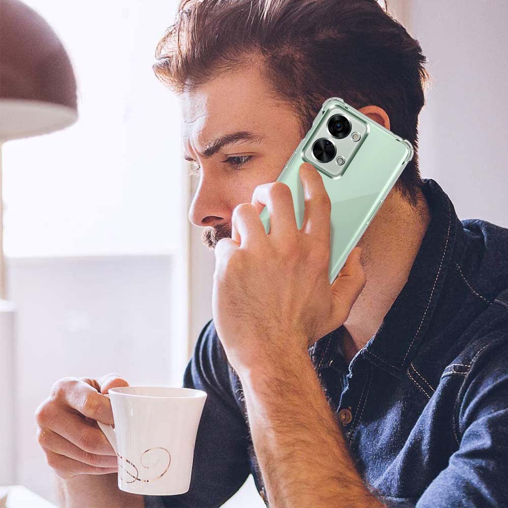 Thick Shockproof Silicone Clear Phone Case For OnePlus Nord 2T 2 5G CE 2 5G CE 3 Lite 5G N300 N20 SE Protection Case Back Cover