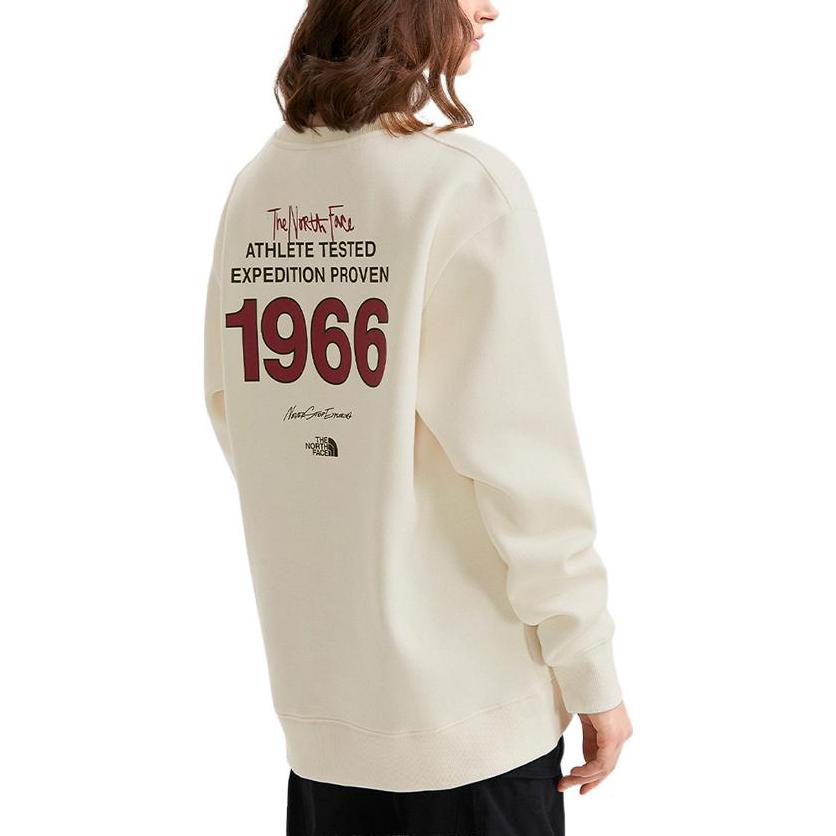 The North Face Sweatshirts Unisex Ecru Crew Neck Moderate Regular NF0A83OZ-N3N
