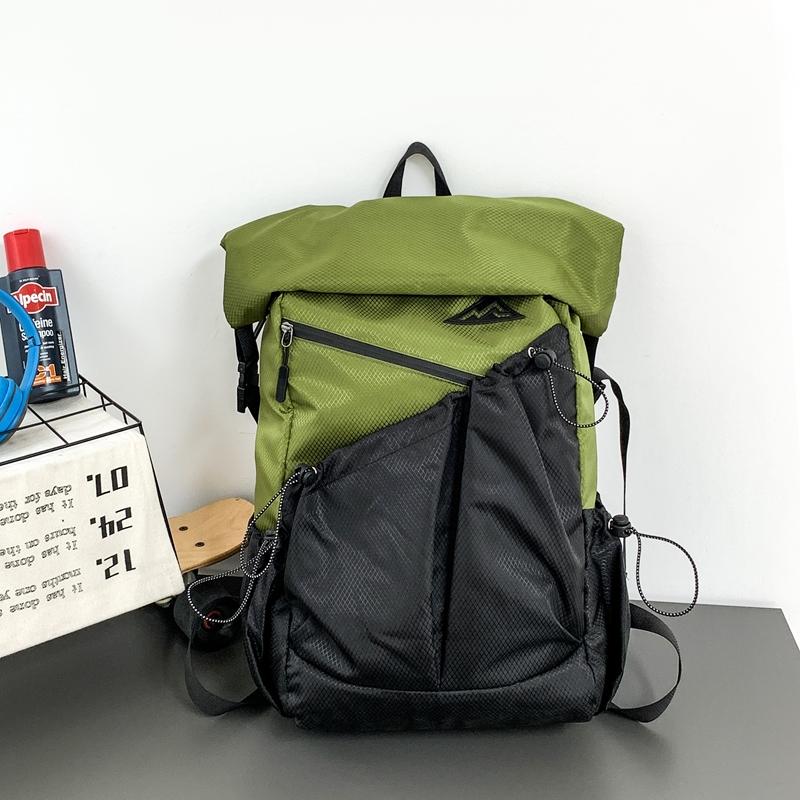 Color Block Backpack Travel Sports Mountaineering Luggage Bag Computer Bag Large Capacity Student Schoolbag