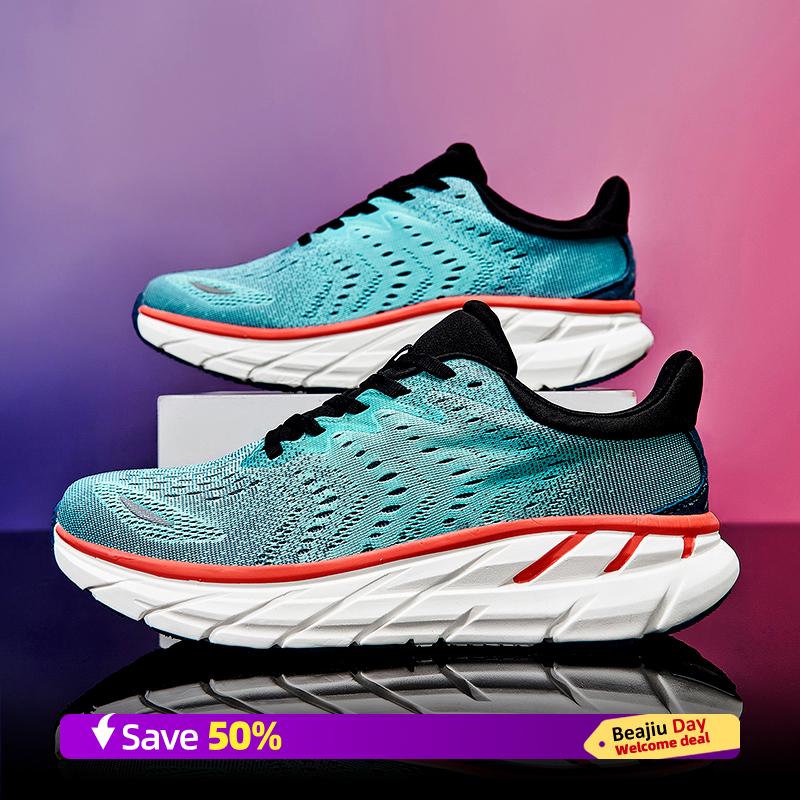 

NEW Men Sports Running Shoes Casual Marathon Breathable Lightweight Women s Comfortable Athletic Nonskid Walking Sneakers 46 сірий