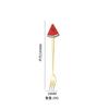 Fruit Doll Stainless Steel Spoon and Fork Christmas Coffee Dessert Spoon and Fork Gift Set Fruit Watermelon Spoon and Fork Box