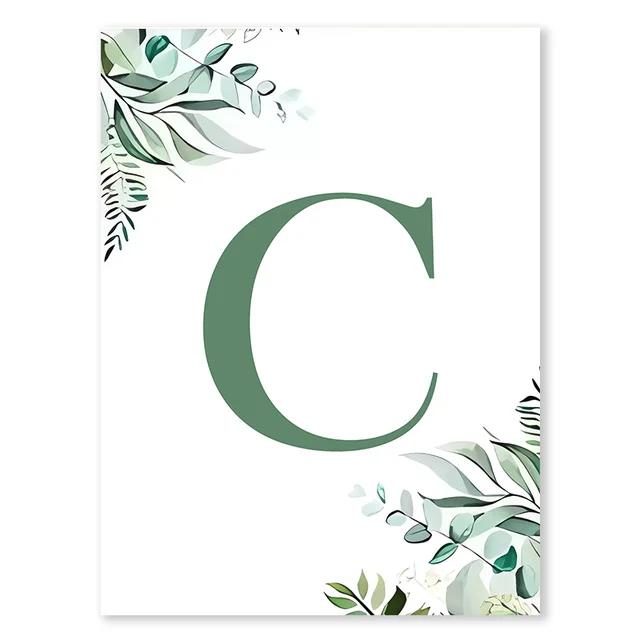 Forest Baby Personalized Name Green Canvas Painting Cartoon Animals Poster Children's Bedroom Wall Art Print Picture Room Decor