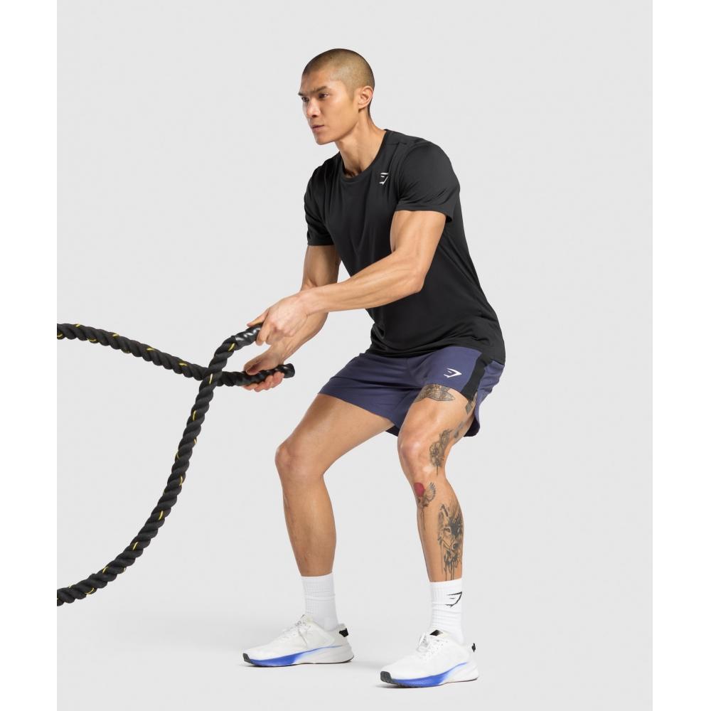 Gymshark Sport  7  Shorts Weighted Purple Black A1b3l Pb9k