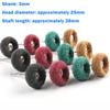 Roue de polissage à tamponner en nylon, tige de 3 mm, mini-perceuse, brosse abrasive, simple/double couche pour accessoires d'outil rotatif Dremel