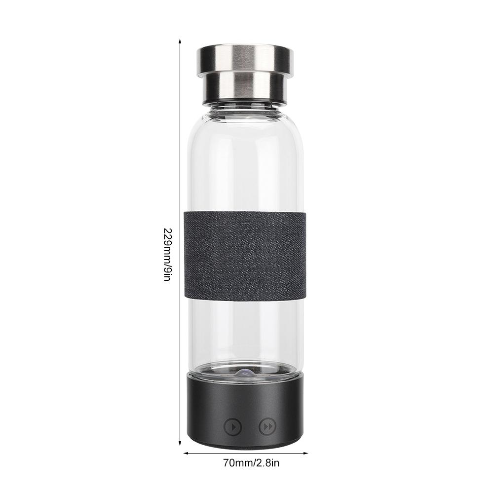 480ml 1300mAh Portable USB Rich Hydrogen Cup Electrolysis Ionizer Water Generator Bottle