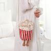 Creative Popcorn Plush Toy Pillow Keychain – Fun Food Simulation Pendant for Girls' Backpacks