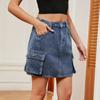 GMXIA Summer Women's Wash Multi-pocket Denim Cargo Skirt Trend