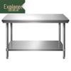 201 Stainless Steel Double-Layer Commercial Workbench