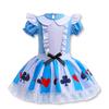 Alice Kids One Piece Princess Dress Maid Outfit Short Sleeve Girls Kids Halloween Costume Apron Costume Event [Lezalic] (120)
