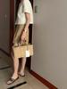 Korean Chic Puff Sleeve Short Jacket for Women - Loose, Versatile, Summer Style with Round Neck & Single-Breasted Design