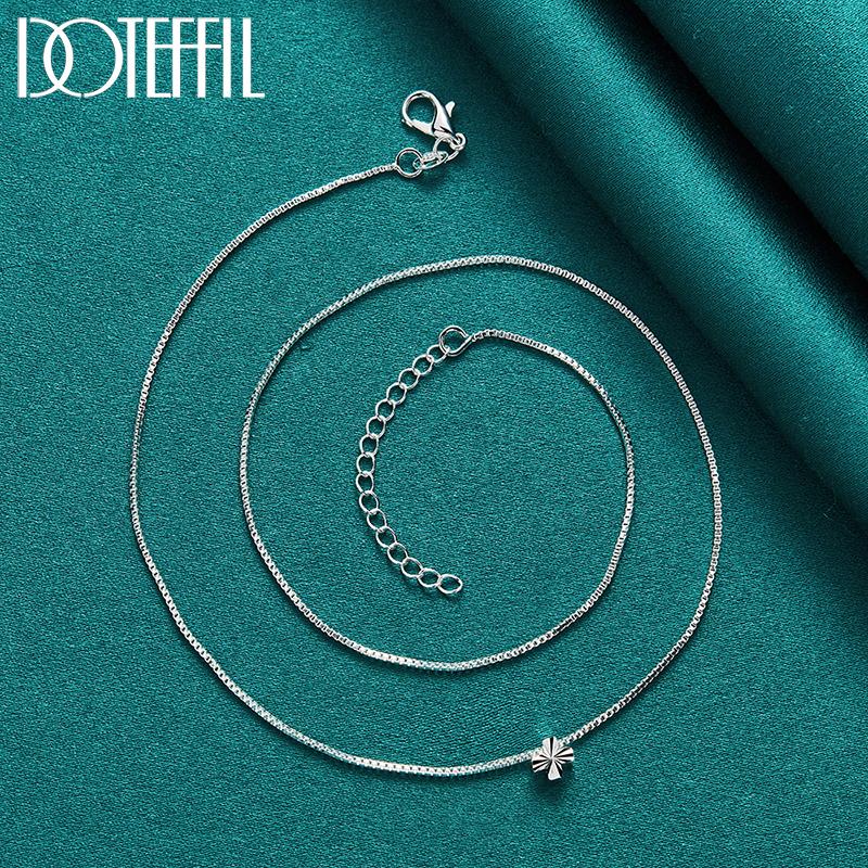💰Koupit online 925 Sterling Silver 20 Inch Check Chain Necklace Fashion Jewelry — nejlepší cena