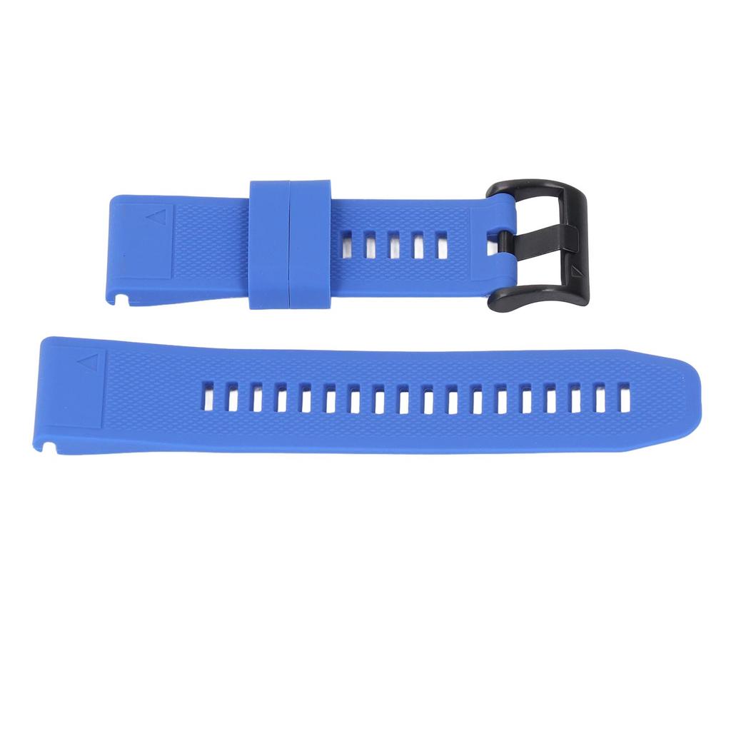 26mm Silikon Uhrenarmband Atmungsaktive Edelstahlschließe Ersatzuhrenarmband mit Ladeanschluss für Fenix 2 3 3HR